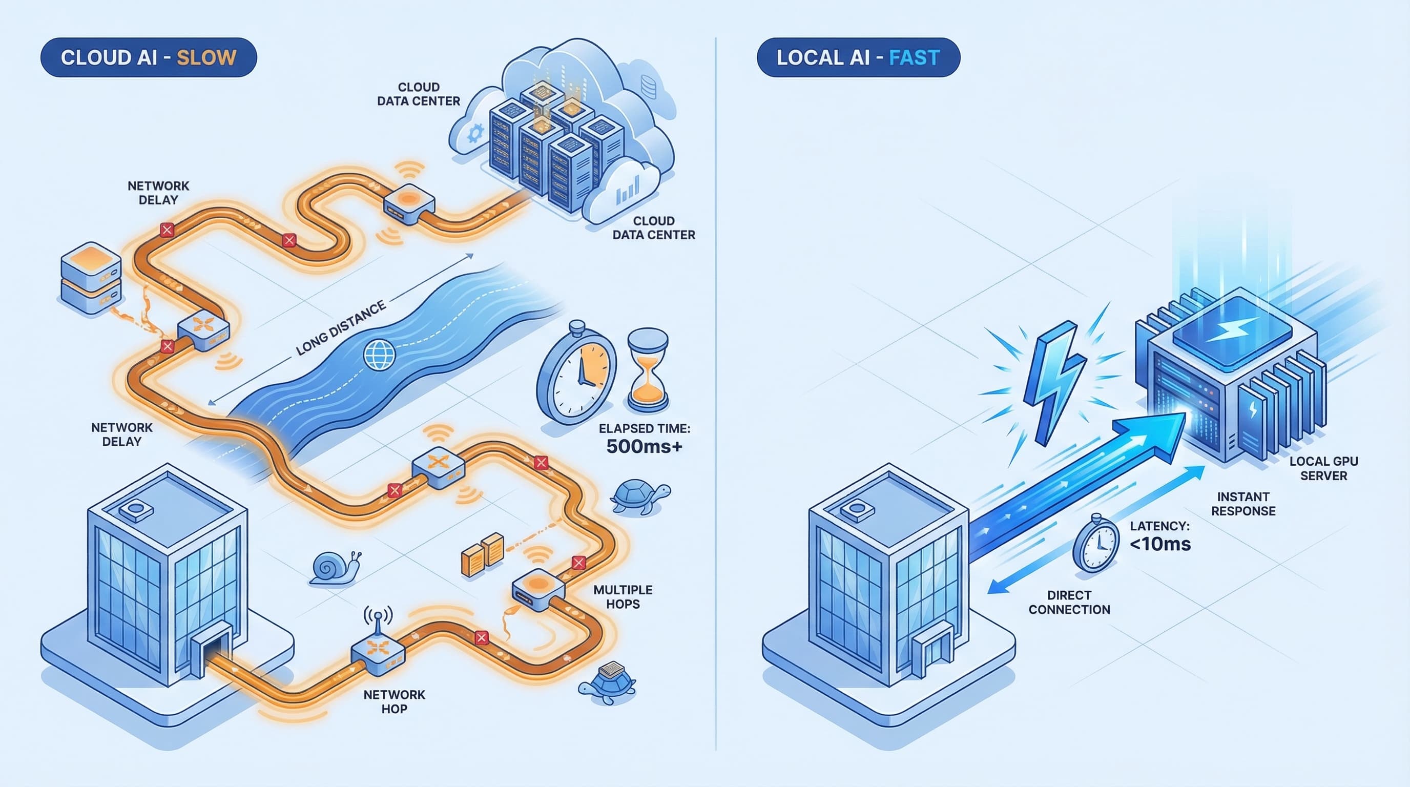 Speed comparison: cloud vs local
